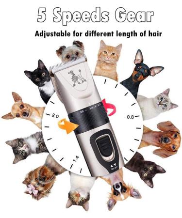 Enjoyfeel Dog Grooming Clippers Electric Pet Trimmer Cordless and Low Noise Grooming Set for Dogs Cats Professional USB Rechargeable Hair Shaver Set - Buy Online on GoSupps.com