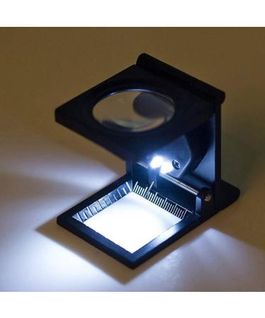 10x Scale Magnification 2 LED Lupa Optical Lenses Magnifying Glass Foldable Scale Magnifier Illumination Light Printing Fabric - Buy Online on GoSupps.com