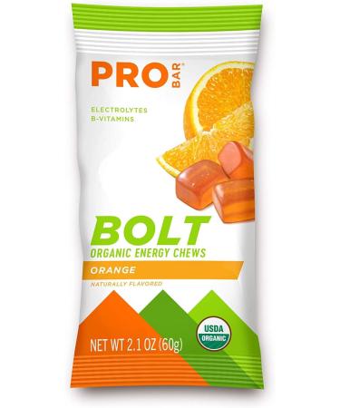 Probar Bolt Organic Energy Chews - Orange & Raspberry - Box of 12 - Fuel Your Adventure - Buy Online on GoSupps.com