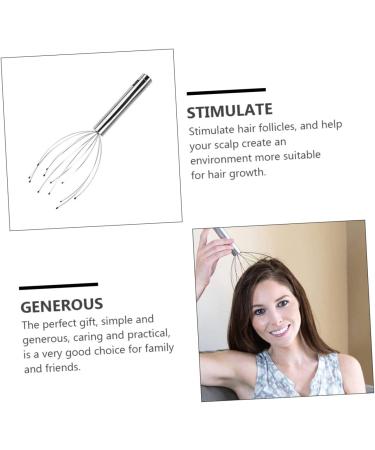 Plafope Massage Claw Tool - Scalp Massager for Head Relief | 28x7x7cm Silver - Buy Online on GoSupps.com