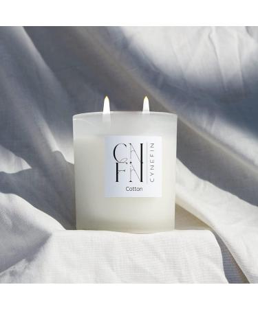 Fresh Linen Cotton Scented Candle - 100% Coconut Wax 40hrs Burn Non-Toxic Double Wick - Perfect Housewarming Gift - Buy Online on GoSupps.com