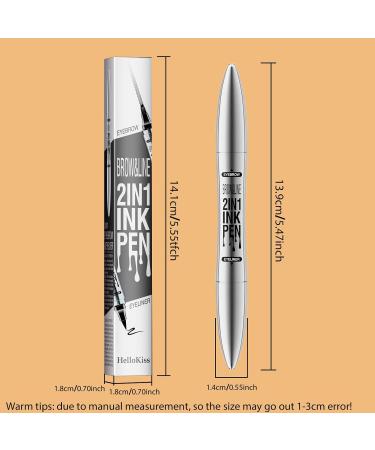  Gkaopi SZS 2 in 1 Eyebrow Pencil with 4 Split Ends Magic 3D Eyebrow Pencil with Eyeliner Durable Waterproof Eyebrow Pencil for Beginners and Professionals - Buy Online on GoSupps.com