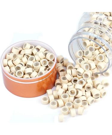 KOCONI 1000Pcs 5.0mm Silicone Lined Micro Rings Beads for Pre Bonded Hair Extensions - #13 Light Blond - Buy Online on GoSupps.com