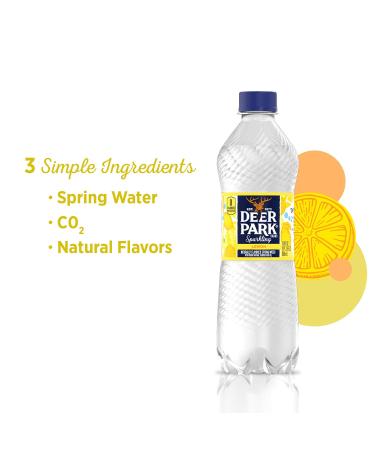Deer Park Sparkling Water Lemon 16.9 oz. - Pack of 8 - Buy Online on GoSupps.com