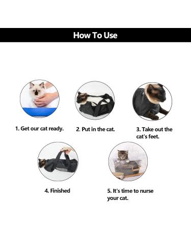 Buy Soonhua Cat Grooming Bag | Adjustable Bathing & Swimming Solution | Anti-Scratch Breathable Fur Care Pocket - Buy Online on GoSupps.com