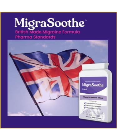 Premium Vitamin B2 Riboflavin 400mg Capsules for Migraine Support & Energy - Vegan Formula, UK Made - 90 Count - Buy Online on GoSupps.com