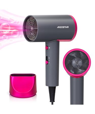 Aigostar Ionic Hair Dryer 2200W Negative Ion Hairdryer with 2 Heat&Speed Settings Cool Shot Button Portable Quick Drying Blow Dryer with Concentrator Lightweight - Dora