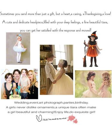 IYOU Princess Communion Headpiece Flower White Headband Pearl Hair Vine Bridal Wedding Hair Accessories for Flower Girls - Buy Online on GoSupps.com