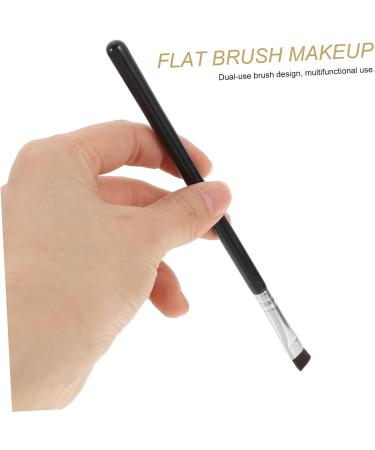 Healeved 24 Pcs Flat Eyebrow Brush Eyeshadow Brush Eyebrow Eyeliner Flat Makeup Brush Artificial Fiber Black - Buy Online on GoSupps.com