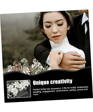 Angoily Side Comb Bridal Hair Comb Wedding Hair Pieces Combs Tiara Hair Comb for Accessories Hair Gems for Women Bride Hair Comb Bride Hair Jewelry The Flowers Hair Accessories - Buy Online on GoSupps.com