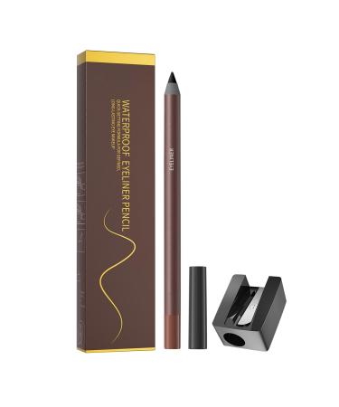 Eyeliner pencil - Gel pencil with sharpener - Long-lasting waterproof and smudge-proof eyeliner for women