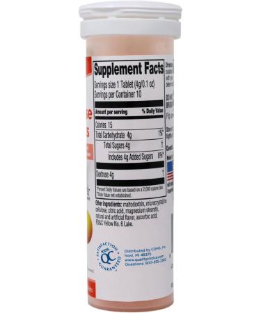 Quality Choice Fast Acting Glucose Tablets Orange Flavor Blood Sugar Treatment 10 Count - Pack of 6 - Buy Online on GoSupps.com