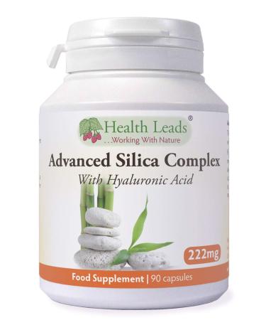 Advanced Silica Complex High Strength Natural Silica from Bamboo Extract Zinc Selenium and Biotin contributes to The Maintenance of Normal Hair Skin and Nails No Magnesium Stearate 90 Capsules