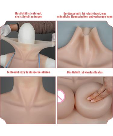 Minaky Silicone Breast Shapes - Lifelike D Cup Prostheses for Crossdressers Cosplay & Transgender Mastectomy Fake Breasts in Yellow - Buy Online on GoSupps.com