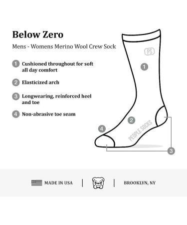 People Socks Merino Wool Crew Socks 4 Pairs - Arch Support - Made in USA - Small-Medium Charcoal - Buy Online on GoSupps.com