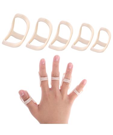 Yolev 5pcs Oval Finger Splint Finger Support Trigger Finger Splint Finger Straightener Brace for Trigger/Mallet/Arthritis/Straightening Finger Brace SupportFor Thumb Middle Pinky or Ring Finger