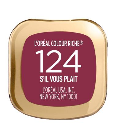 L'Oreal Paris Colour Riche Satin Lipstick 124 Sil Vous Plait - Richly Pigmented Satin Finish - Buy Online on GoSupps.com