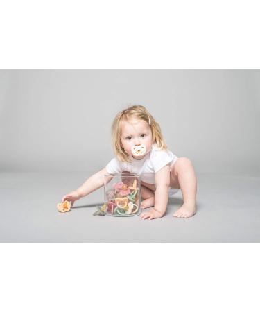 HEVEA Pacifier Shiitake Grey - Natural Rubber Star & Moon Design for 3+ Months - International Shipping Available - Buy Online on GoSupps.com