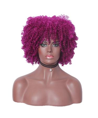 Afro Wig Women Red Cosplay Curly Long Hair Long Wavy Curly Synthetic Party 60s 70s 80s 50s Hair