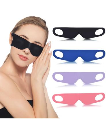 RUBIXIAN Upgrade Blocks Light Soft and Comfortable Sleep mask Suitable for Travel Yoga nap Ultra-Light 5g with Storage Bag (M Blue) 1 Count (Pack of 1) Blue