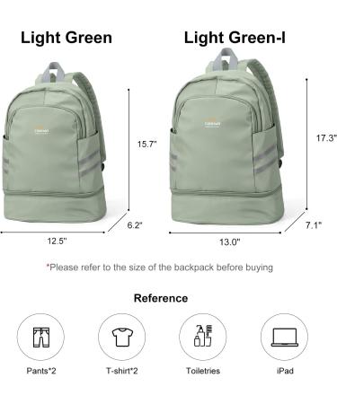 Coofay Women's Waterproof Gym Backpack with Shoe Compartment - Light Green - Buy Online on GoSupps.com