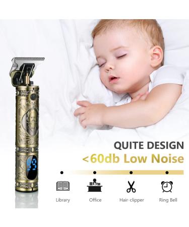 Uraqt Haircutor: Professional Men's Hair Trimmer & Beard Trimmer with LED Display - Precision Cutting USB Charging Bronze Finish - Buy Online on GoSupps.com
