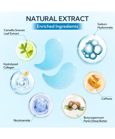 LANBENA Hyaluronic Acid Eye Mask - Collagen Patches for Dark Circles & Eye Bags (30 Pairs) - Hydrating Skin Care - Buy Online on GoSupps.com
