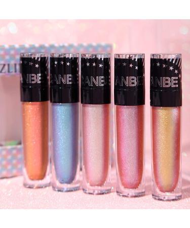 UCANBE 5 Colors Sparkle Liquid Eyeshadow Makeup Set - Long Lasting Metallic Glitter Eyeliner Set - Buy Online on GoSupps.com
