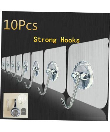 Alipis 10pcs Ceiling Hooks Wall Hooks Sticky Hangers Adhesive Hooks Sticky Hook Nail Coat Hanger medium As Shown - Buy Online on GoSupps.com