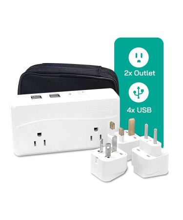200W Travel Voltage Converter 220V to 110V - EU AU UK Adapter for Clippers Shavers & Trimmers - Circuit Breaker Included - Buy Online on GoSupps.com