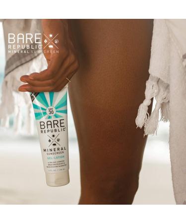 Bare Republic Mineral Gel Sunscreen SPF 30 Sunblock Body Lotion Light and Hydrating Skin Care 4 Fl Oz 4 Ounce (Pack of 1) - Buy Online on GoSupps.com