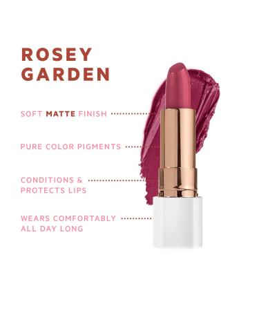 Flower Beauty Petal Pout Lipstick in Rosey-Garden - Cruelty Free, Nourishing & Highly Pigmented Lip Color with Antioxidants - Matte Finish - Buy Online on GoSupps.com
