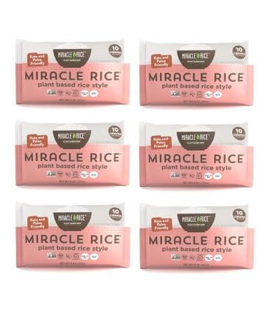 Miracle Noodle Miracle Rice - Gluten-Free Shirataki Rice, Keto, Vegan, Soy Free, 0 Calories, 0 Carbs, Kosher, Paleo, Dairy Free - 8 Ounce (Pack of 6)