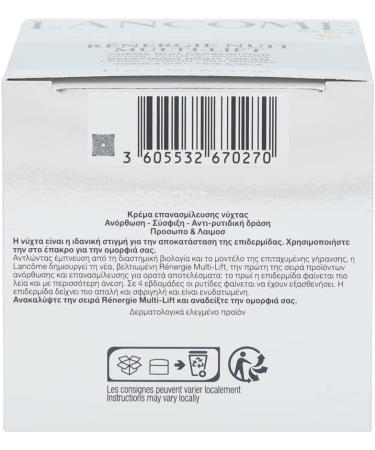 Lancome - Renergie Multi-Lift Lifting Firming Anti-Wrinkle Night Cream - 50ml/1.7oz - Buy Online on GoSupps.com