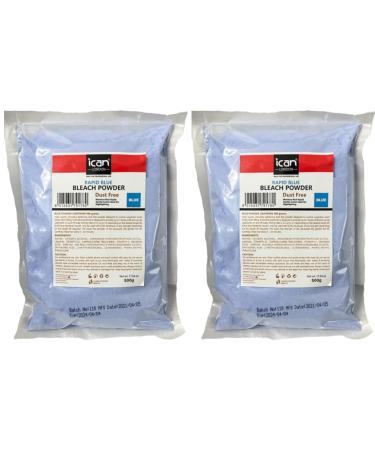 ICAN RAPID BLUE DUST FREE HAIR BLEACHING POWDER STRONG FROMULA 1KG (2 X 500G )