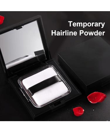 Thickening Hairline Shadow Pressed Powder to Volumize Hair Cover Grey Roots with Soft Sponge Portable for Travel Safe Ingredients 12g (Black) - Buy Online on GoSupps.com