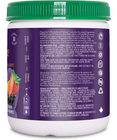 Organika Electrolytes Defence with Elderberry and Echinacea- Citrus Berry - Immune System Support Sugar Free Hydration and Electrolyte Replenishment- 180g - Buy Online on GoSupps.com