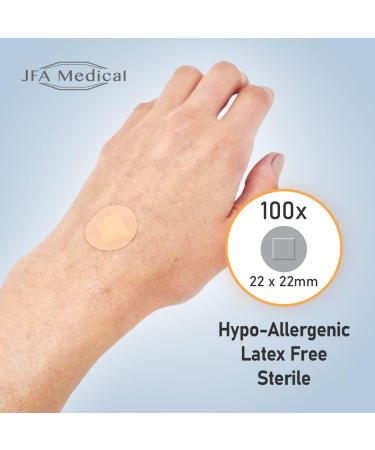 JFA Washproof Spot Plasters 22x22mm - 100 Plasters Per Box - Buy Online on GoSupps.com