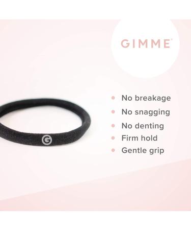 Gimme Beauty Black Onyx Fine Hair Ties - Seamless Microfiber Elastics (9 Count) - Buy Online on GoSupps.com