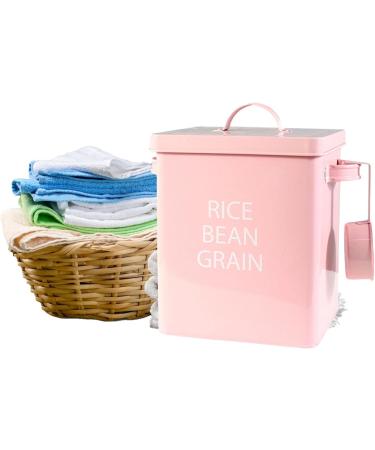 Joberio 6L Laundry Room Container Multifunctional Washing Powder Storage Tin Farmhouse Detergent Powder Storage Box with Scoop Airtight Lid & Handles Perfect for Holding Pods Tablets Capsules Powder White - Buy Online on GoSupps.com