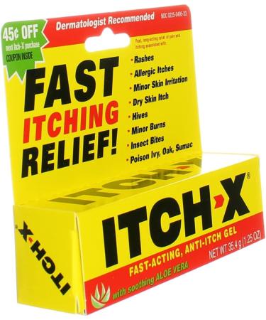 ITCH-X Anti-Itch Gel 1.25 oz (Pack of 2) - Fast-Acting Relief for Itchy Skin - Buy Online on GoSupps.com