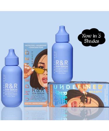 Buy Undefined Beauty R&R Sun Serum SPF 50 - Tinted Mineral Sunscreen with Niacinamide Water Resistant Blue Light Protection - Light Tint (1.7oz) | International Shipping Available - Buy Online on GoSupps.com