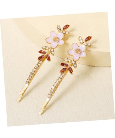 Angoily 1 Pair Rhinestone Flower Hair Clip Wedding Hair Accessories Rhinestone Bobby Pin Star Hair Clips Hair Barrettes Purple European and American Back of Alloy Rhinestone - Buy Online on GoSupps.com