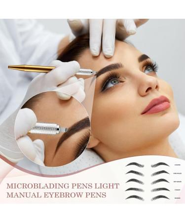 Firstrays 50 Count Microblading Pens Manual Eyebrow Pencils Microblading Supplies Aluminum Microblading Hand Tools for Cosmetics Easy Install B Black&gold - Buy Online on GoSupps.com