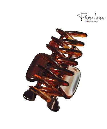 Parcelona French Classic 1 1/2 Inch Small Claw Clips Set of 3 - Tortoise Shell Brown - Made in France - Girls & Women Hair Accessories - Buy Online on GoSupps.com