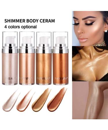 Yeweian Face Body Luminizer Liquid Highlighter - Pearl White | Shimmer Glow Illuminator & Bronzer Makeup for Waterproof & Moisturizing Shine - Buy Online on GoSupps.com