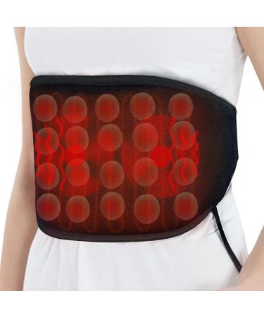 UTK Far Infrared Heating Pad with Vibration Massage for Lower Back - XL/XXL Size, 3 Vibration Modes, Smart Controller - Hot Enough (103-159 F) - Auto Shut Off - 55inch Strap - Buy Online on GoSupps.com