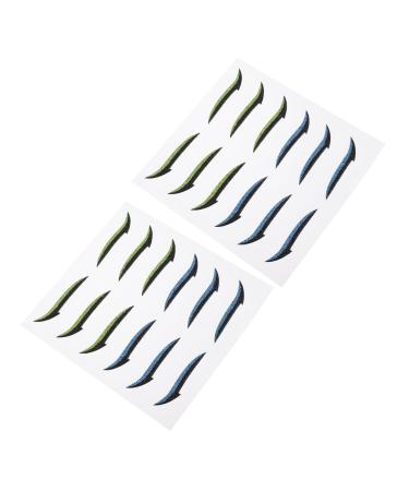 FRCOLOR 12 Pairs Glitter Eyeliner Double Eyelid Stickers Reusable Double Eyelid Tapes Miss Eyes Applique