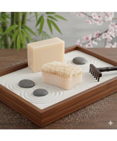 Organic Rice Bran Soap with Natural Loofah - 110g - Exfoliating & Brightening Body Scrub for Glowing Skin - Handmade Vegan Soap for Dark Spots - All Skin Types - PACK OF 2 - Buy Online on GoSupps.com