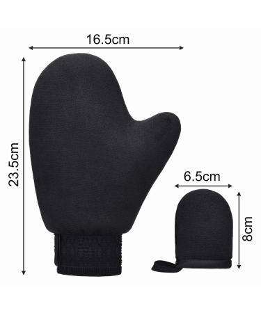 CAIMING Self-Tanning Gloves - Double-Sided Velvet & Finger Glove | Stain-Free Strip-Free Natural Tan | Waterproof Black for All Skin Types - Buy Online on GoSupps.com